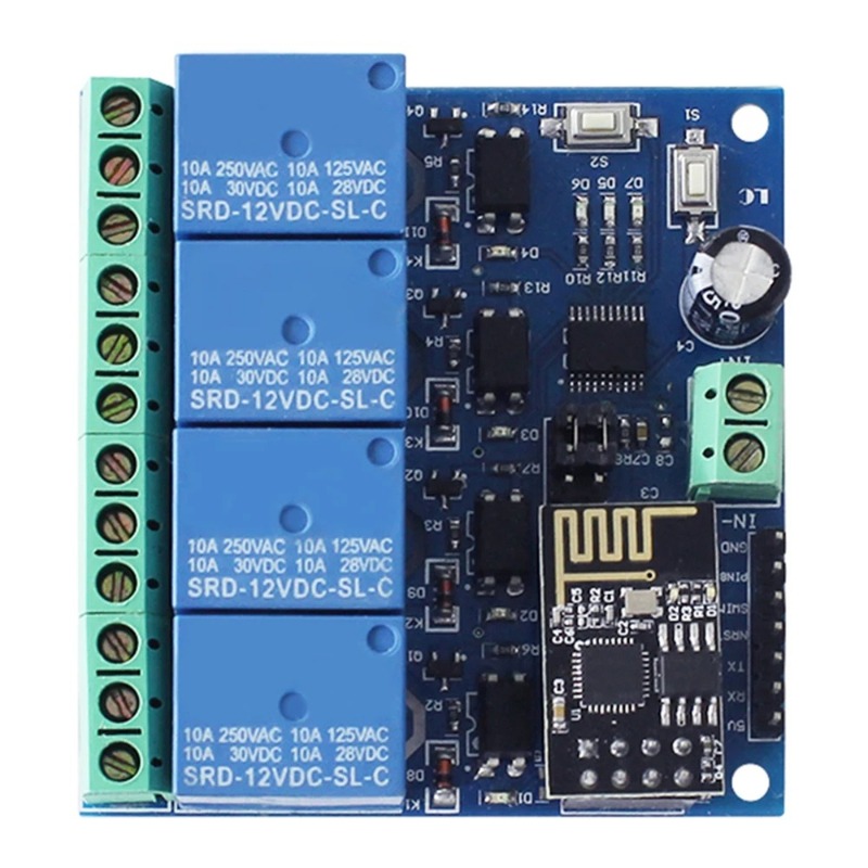 ESP8266 ESP-01 4-way WiFi rela - огляд і ціна Smart Home Module Iot