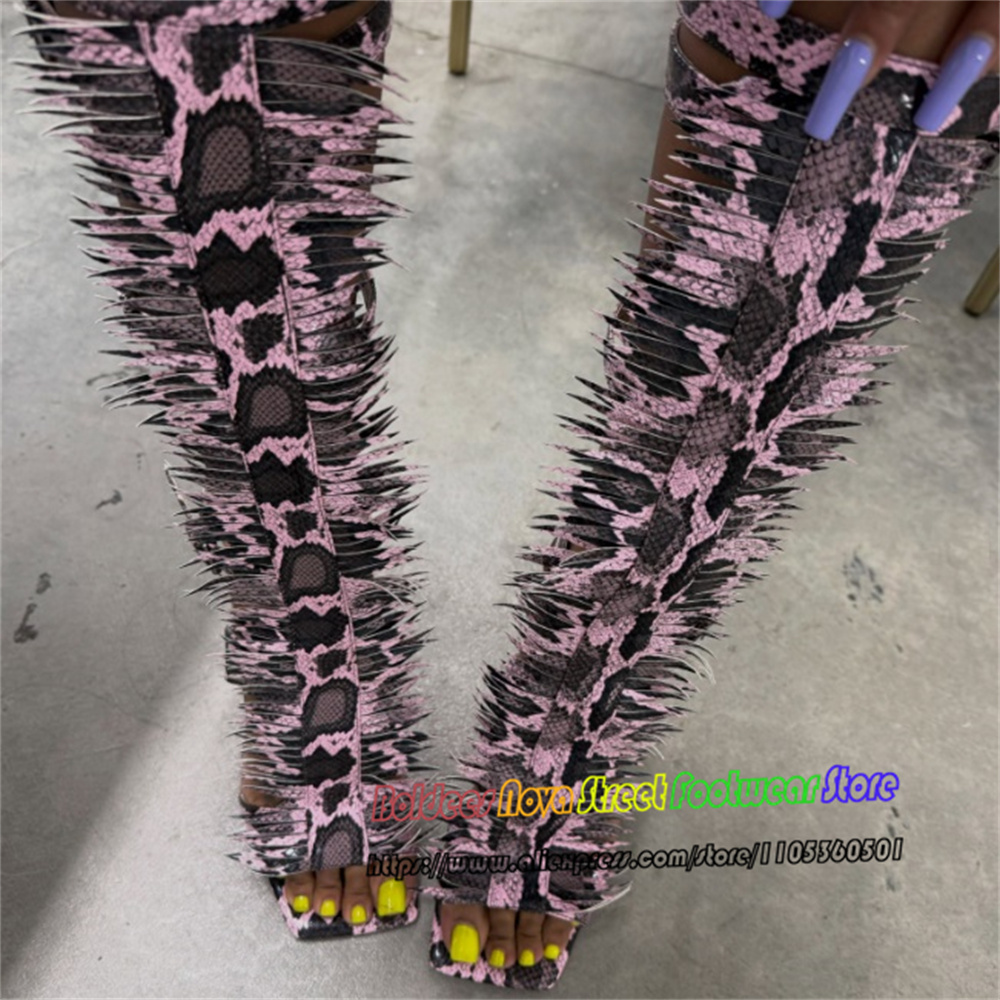 Pink Snake Patterned Tassel Ov - огляд і ціна Tasmota